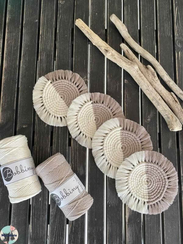Two Colors Coasters Set Of 4