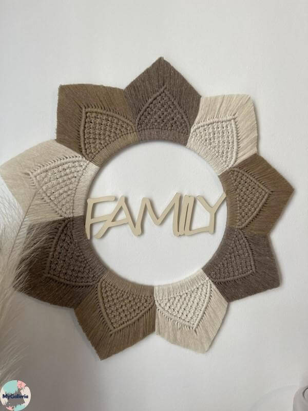 Large Wooden Macrame Wreath