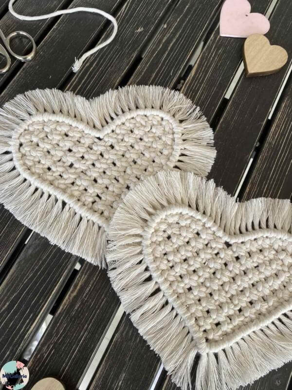 Heart Shaped Coasters Set Of 2