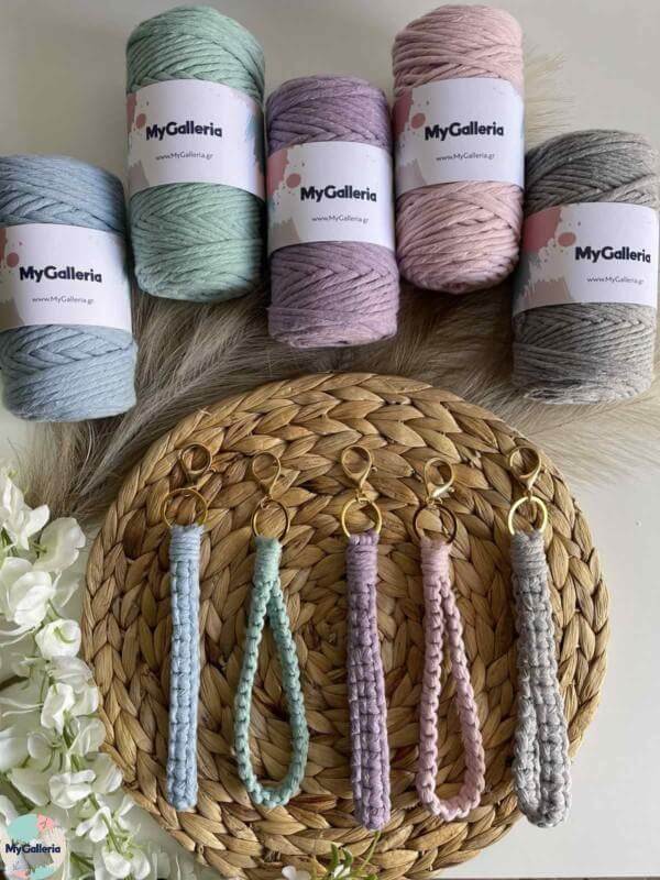 Macrame Wristlet Keychain