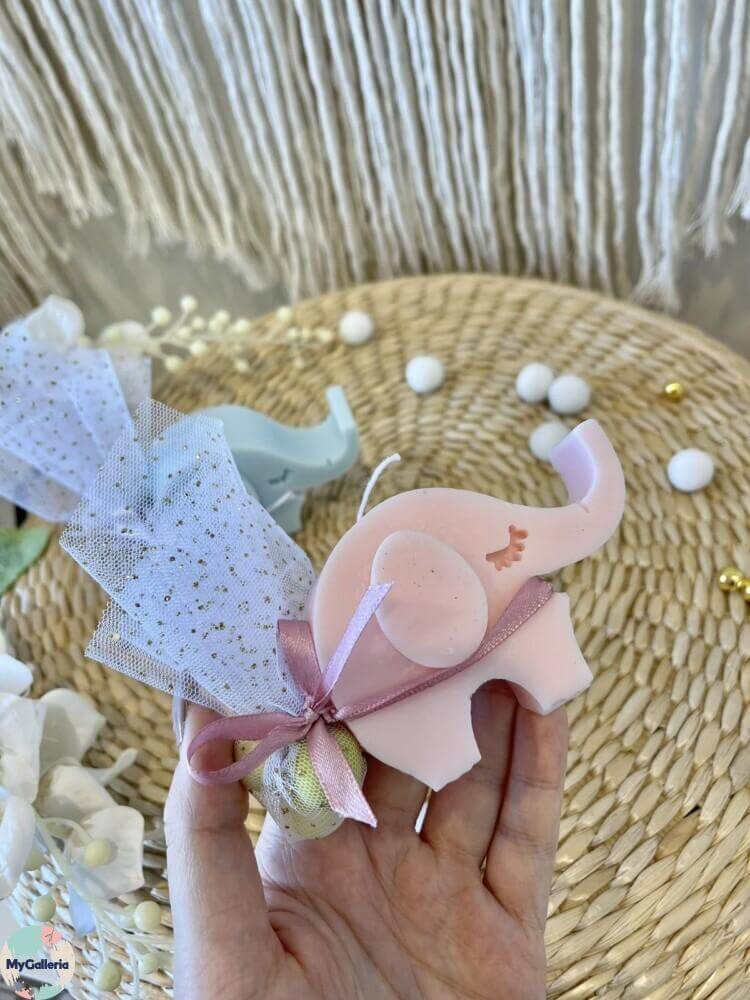 Μπομπονιέρα αρωματικό κεράκι ελεφαντάκι