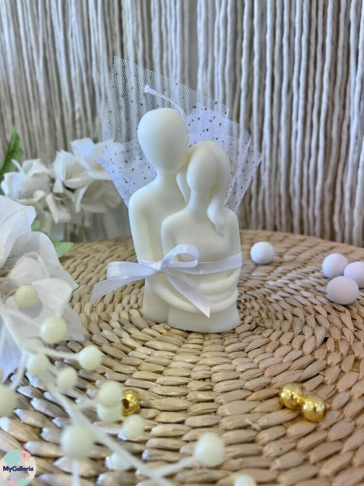 Μπομπονιέρα αρωματικό κεράκι ζευγάρι