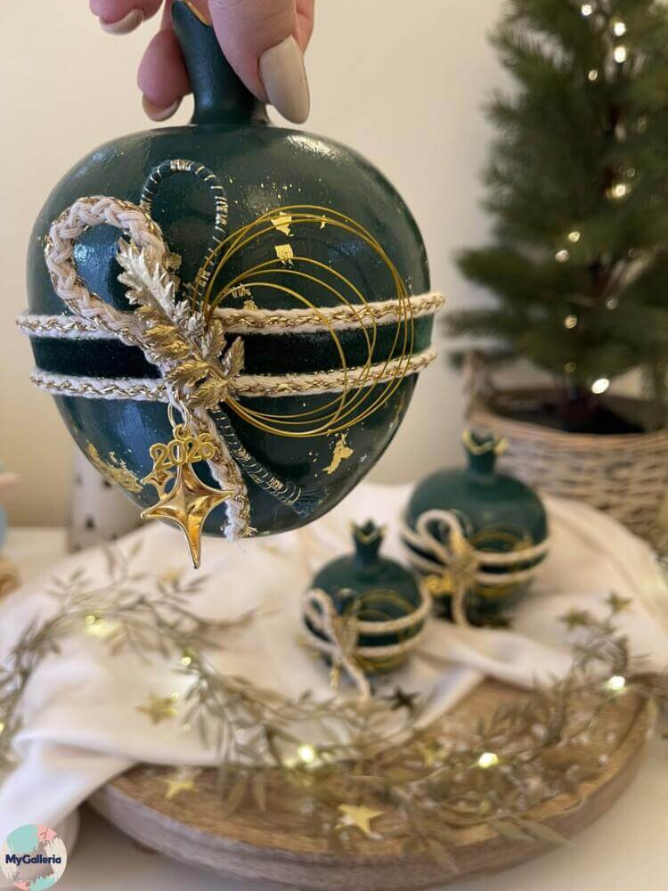 Green Xmas-Κεραμικό ρόδι L
