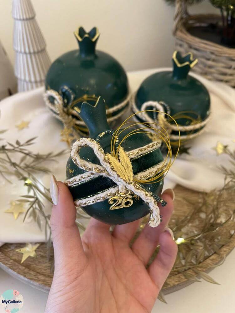Green Xmas-Κεραμικό ρόδι S